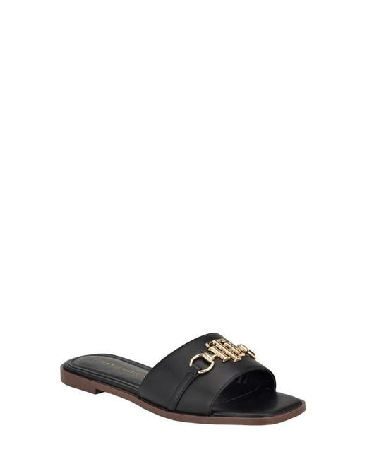 Tommy Hilfiger Black Pipper Slide Sandal