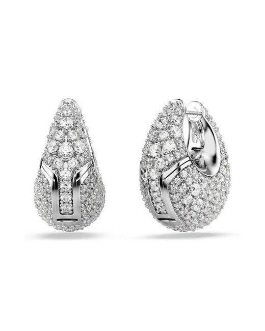 Swarovski Metallic Sublima Crystal Hoop Earrings