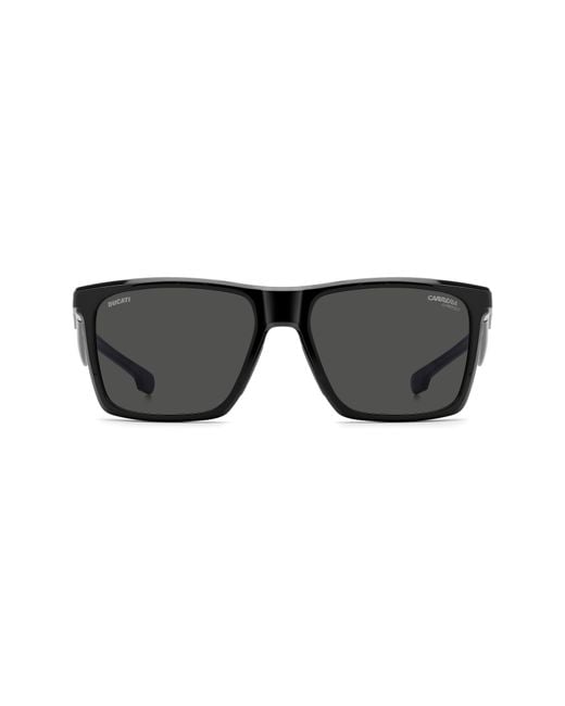 Carrera Black Carduc 57Mm Rectangular Sunglasses for men