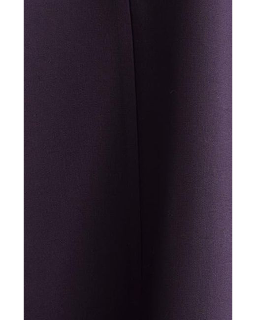 Michael Kors Purple Draped Wool Wrap Skirt