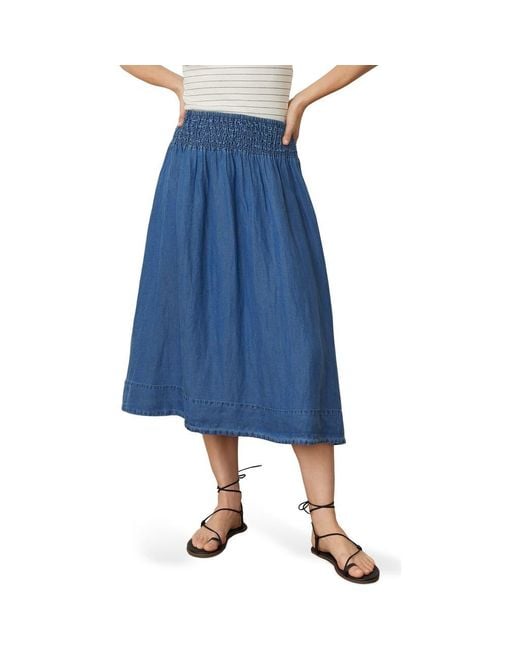 Marine Layer Blue Bea Charm Midi Skirt