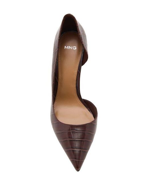 Mango Brown Audrey Half D'Orsay Pump