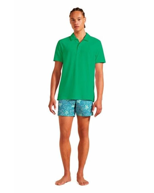 Vilebrequin Green Terry Polo Shirt Solid for men
