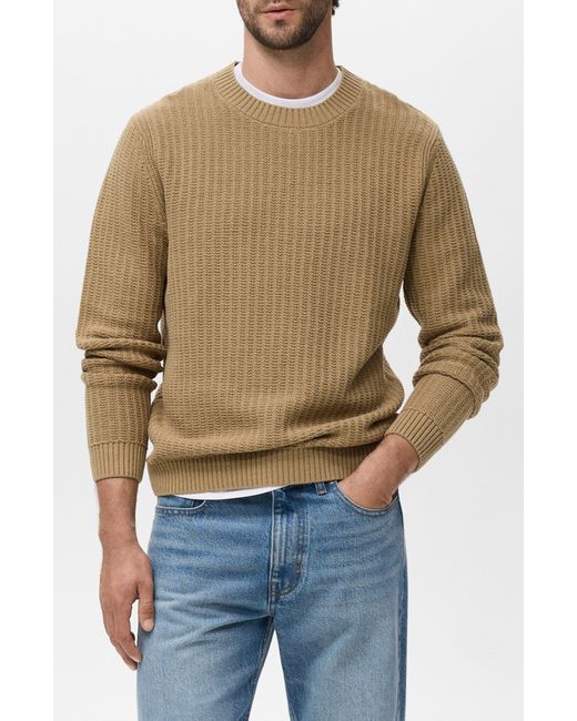 Mango Natural Crewneck Sweater for men
