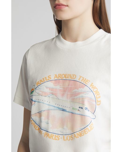 Rails Blue Airline Oversize Graphic T-shirt