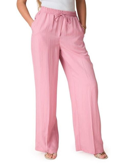 Next Pink Drawstring Wide Leg Pants