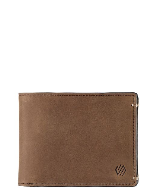 Johnston & Murphy Brown Jackson Leather Bifold Wallet for men