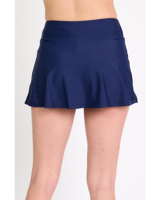 Calypsa Blue Short Swim Skort With Shorts
