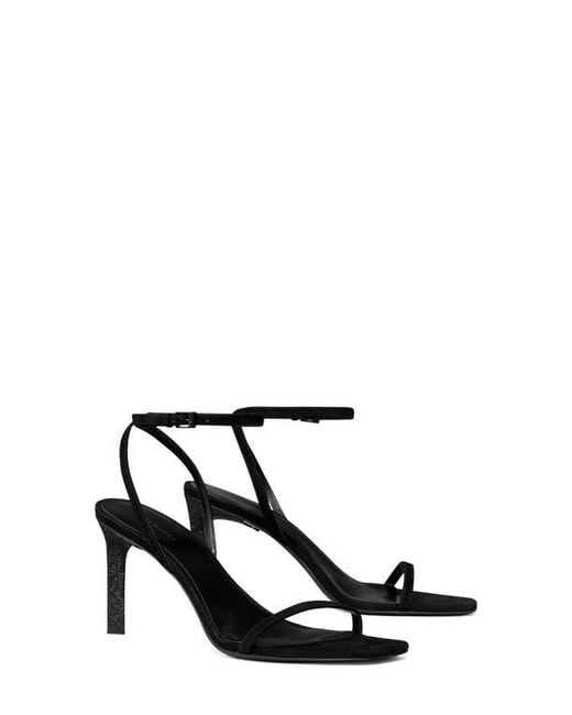 Tory Burch Black Pavé Heel Sandal