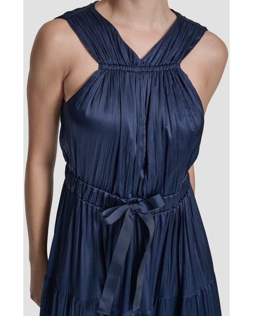 dkny blue midi dress Charlia A-line Illusion Ivory Wedding dress