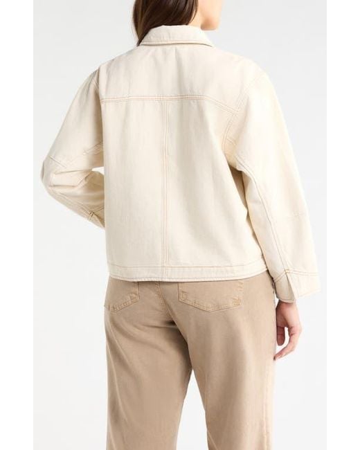 Wit & Wisdom Natural Topstitch Denim Jacket