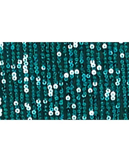 Tahari Green Sequin Top