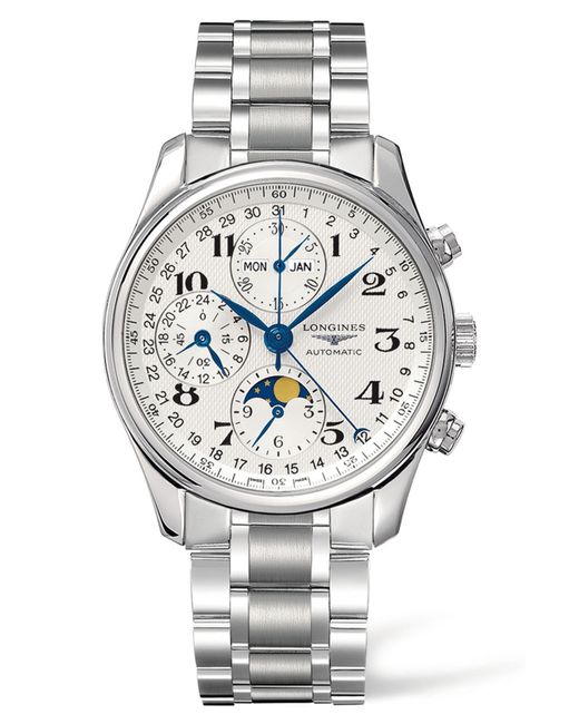Longines Metallic Master Automatic Chronograph Bracelet Watch, 40Mm