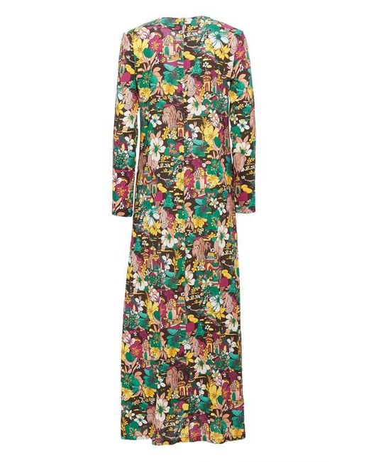 La DoubleJ Women's Green Long Sleeve Swing Dress
