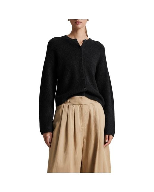 & Other Stories Black Alpaca Blend Cardigan