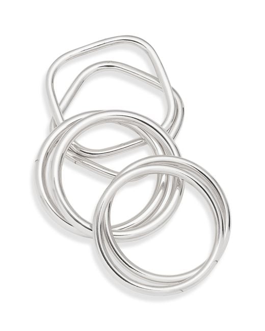 Open Edit White 6-Pack Assorted Bangles
