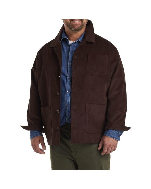 True Nation by DXL Men's Brown Corduroy Chore Coat