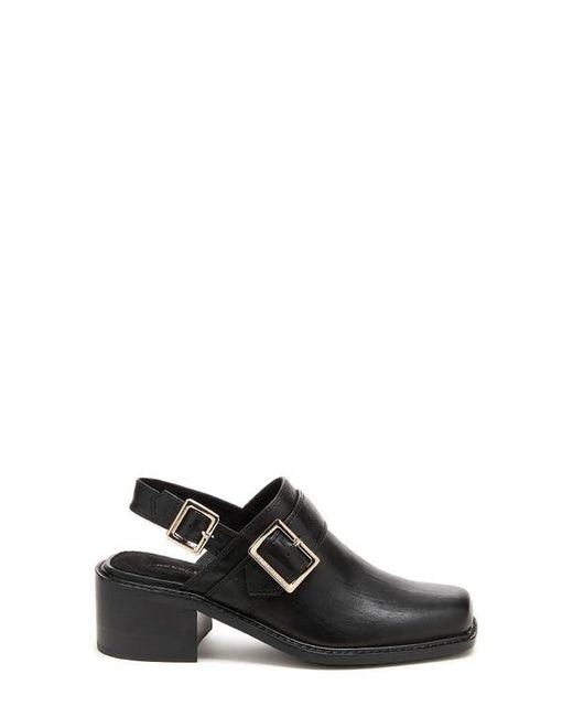 Kelsi Dagger Brooklyn Black Glory Square Toe Slingback Pump