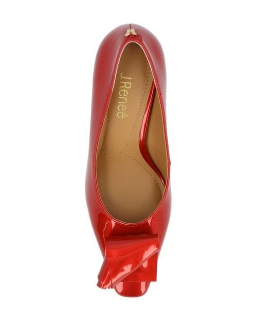 J. Reneé Red Karali Pointed Toe Pump
