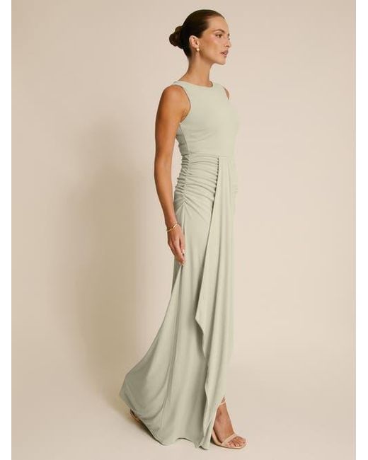 Six Stories Natural Drape Gathered Sleeveless Stretch