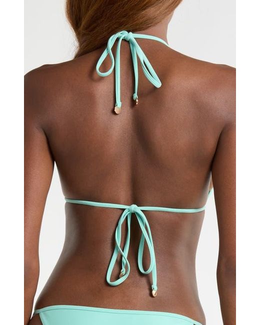 Ramy Brook Blue Nancy Triangle Bikini Top