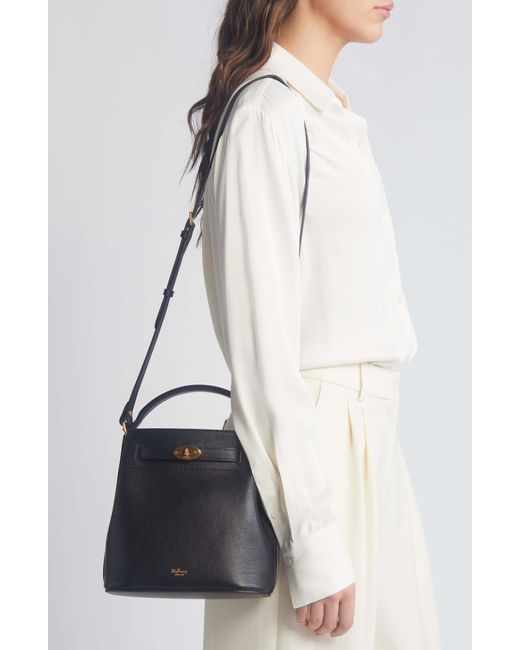 Mulberry Black Small Islington Classic Leather Bucket Bag