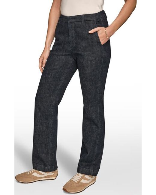 Donna Karan Blue The Donna Straight Leg Woven Pants