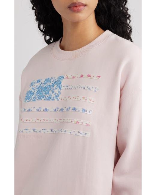 LoveShackFancy Pink Palo Patch Sweatshirt
