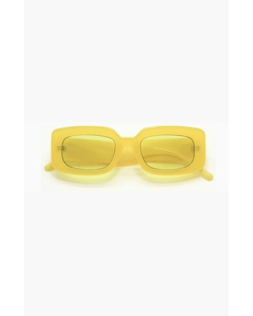INDY Yellow Dolly Rectangular Sunglasses