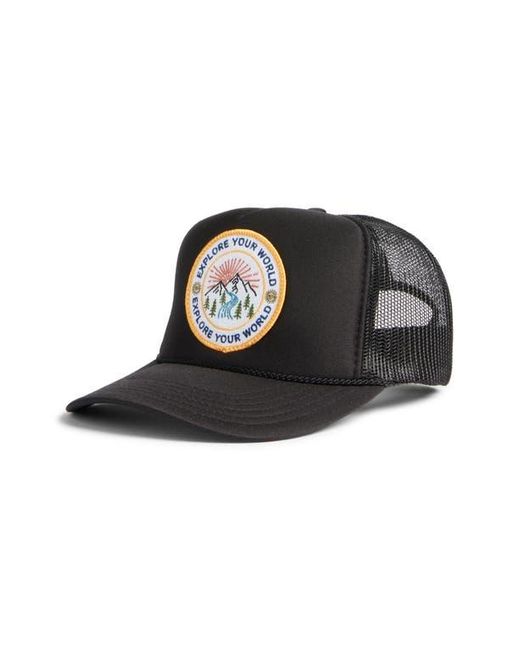 Friday Feelin Black Explore Your World Trucker Hat