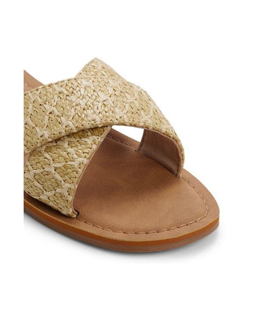 Roxy Brown Andreya Raffia Slide Sandal