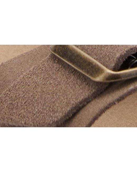 Mango Brown Buckled Slide Sandal for men