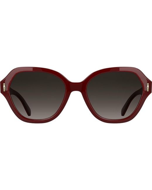 Longchamp Brown Roseau 56Mm Gradient Modified Rectangular Sunglasses
