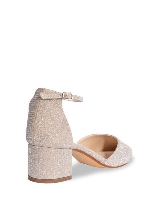 Touch Ups White Tegan Ankle Strap Pointed Toe Pump