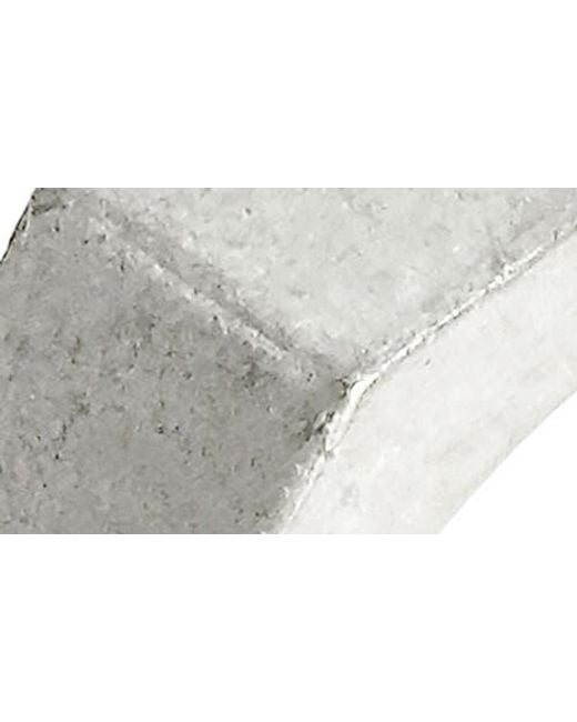AllSaints White Rectangle Flat Signet Ring for men