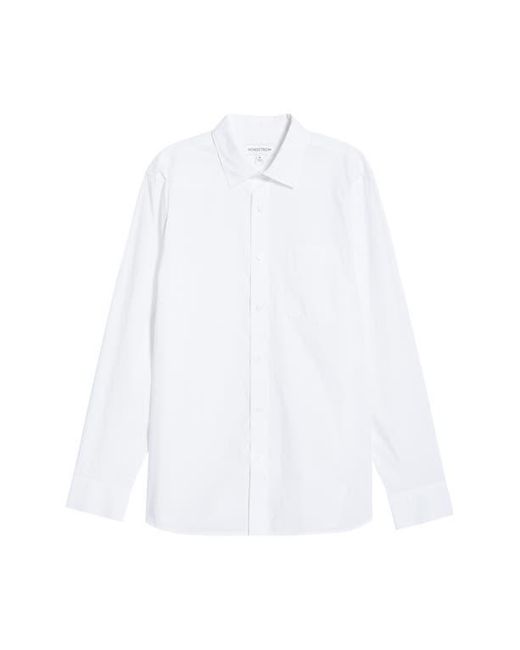 Nordstrom White Solid Stretch Button-Up Shirt for men