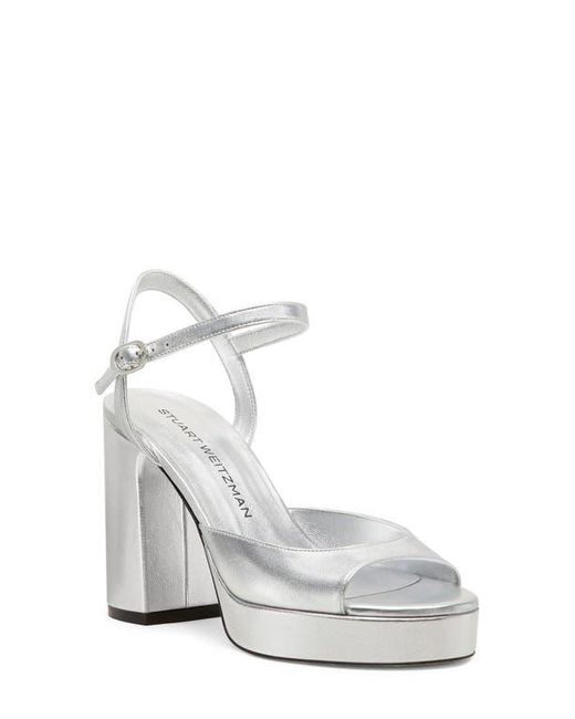 Stuart Weitzman White Dayna Ii Platform Sandal