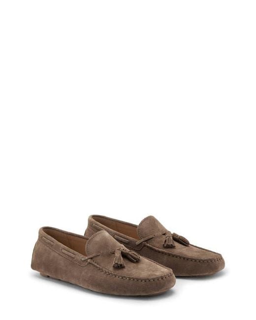 Mango Brown Leather Driving Shoe for men