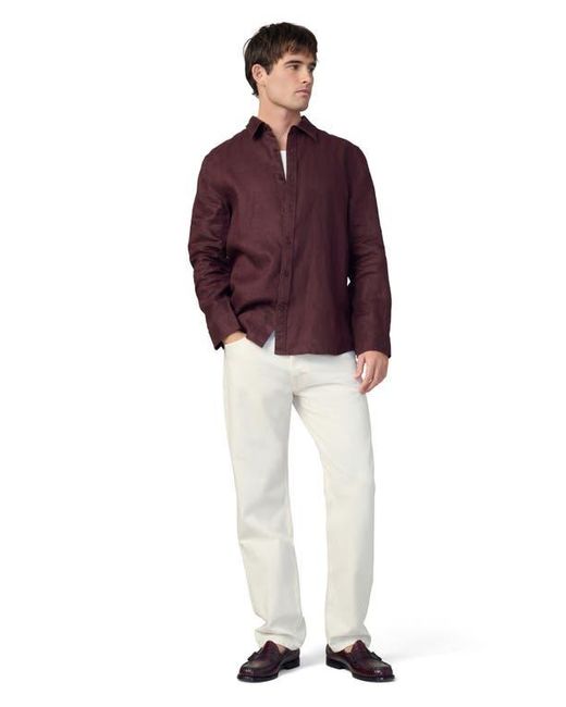 Joe's Jeans Purple Jakob Linen Button-Up Shirt for men
