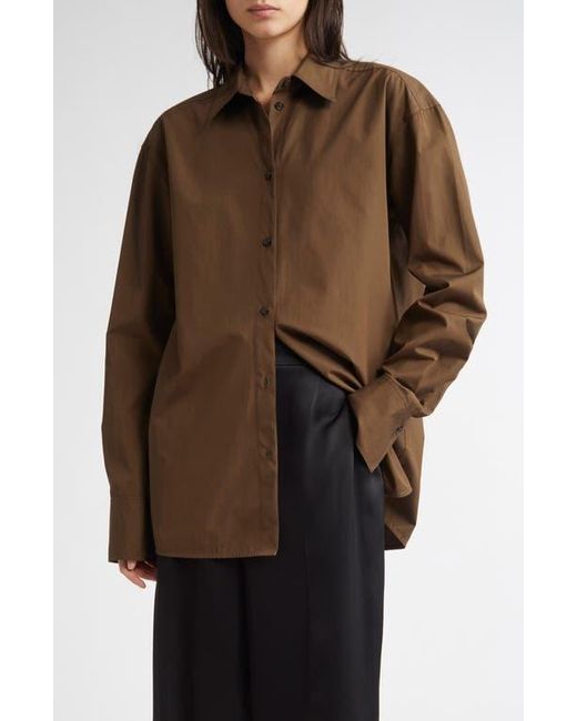 Totême  Brown Classic Cotton Button-Up Shirt