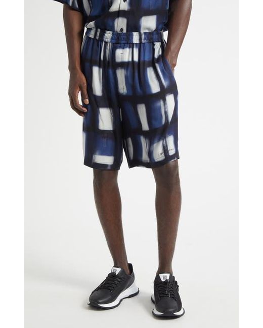 Givenchy Blue Afternoon Light Print Elastic Waist Bermuda Shorts for men