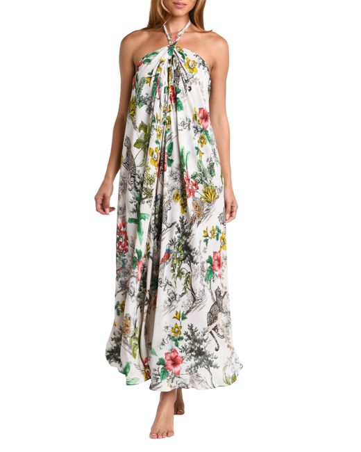 L'Agence White Geneva Jungle Floral Cover-up Dress