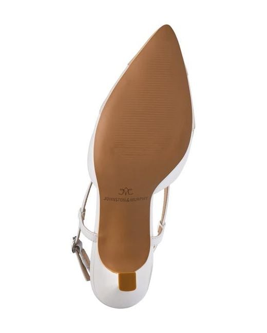 Johnston & Murphy Natural Lindsey Ring Slingback Pump