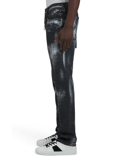 PRPS Black Miura Slim Fit Straight Leg Jeans for men