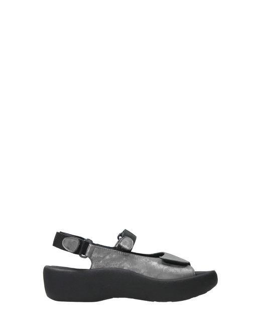 Wolky Black Jewel Slingback Platform Sandal