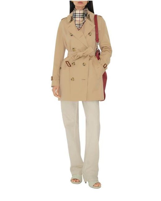 Burberry Natural Short Kensington Heritage Trench Coat