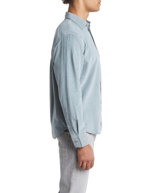 Tommy Bahama Blue Sandwash Corduroy Button-up Shirt for men