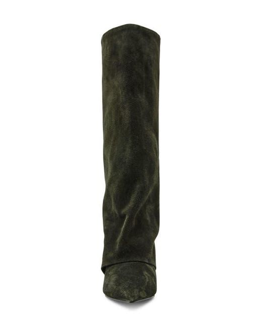Steve Madden Black Luca Kitten Heel Knee High Boot