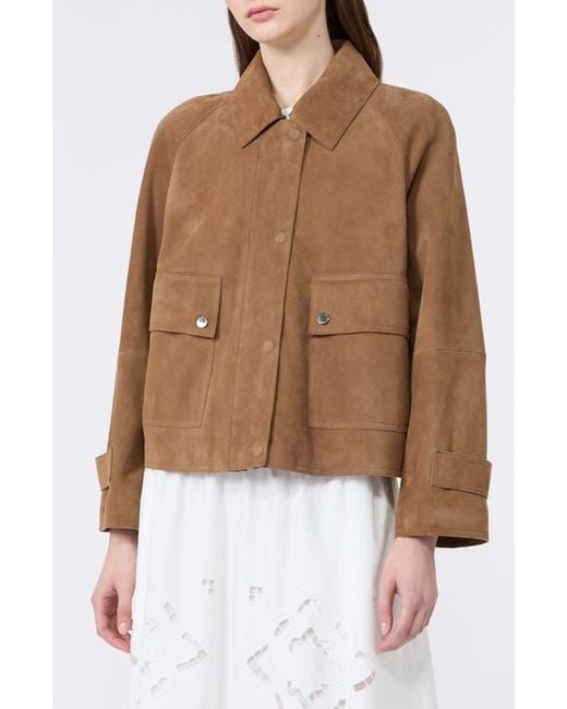 Weekend by Maxmara Brown Abito Suede Jacket
