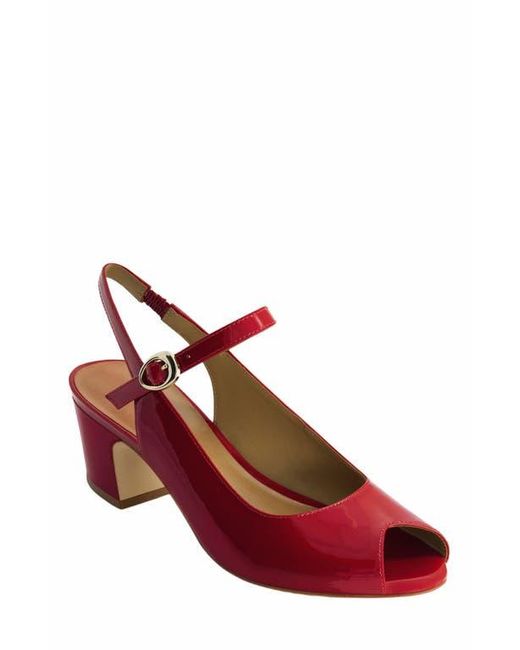 Bernardo Red Bailen Mary Jane Peep Toe